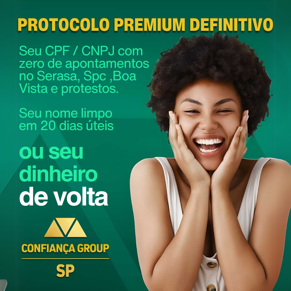 Seu CPFCNPJ com zero apontamentos em até 20 dias